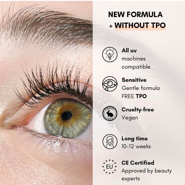 Detalle de Colle UV pour extensions de cils — séchage en 0,1 seconde, étanche jusqu’à la chute des cils (5 ml, transparent black)