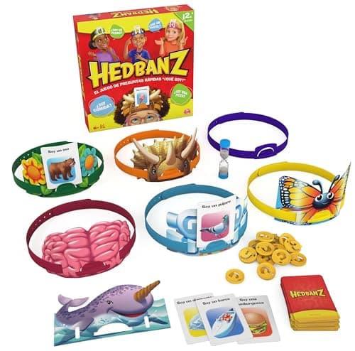 Detalle de Spin Master Hedbanz Juego de mesa familiar 2-6 jugadores 🎲