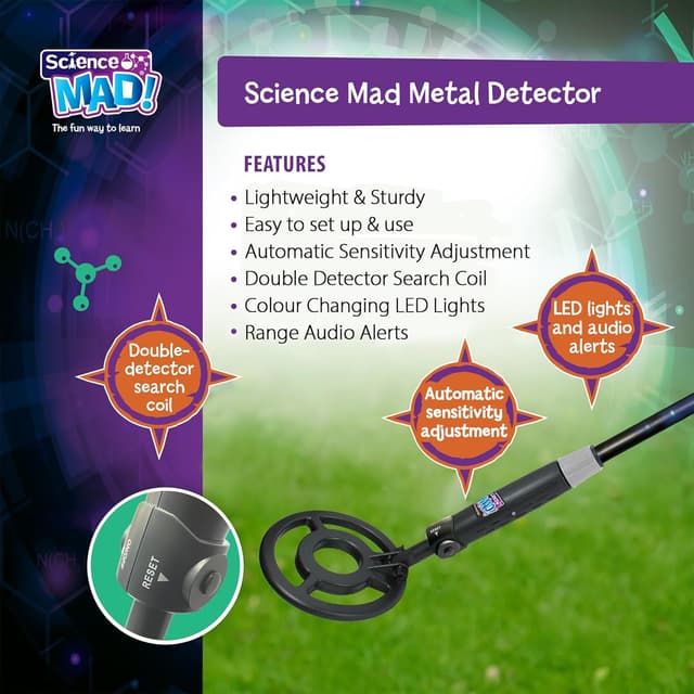 Detalle de Science Mad Digital Metal Detector 9V