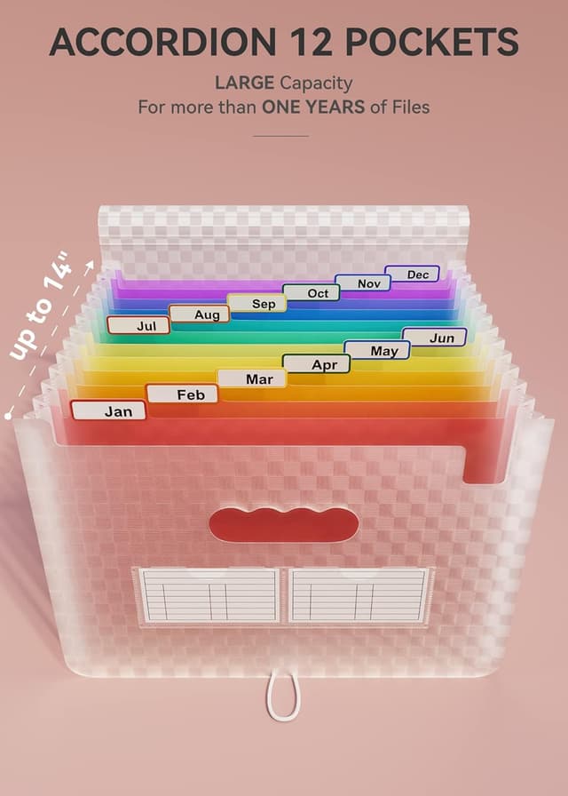 Detalle de ABC life A4 expanding file organiser 13 pockets