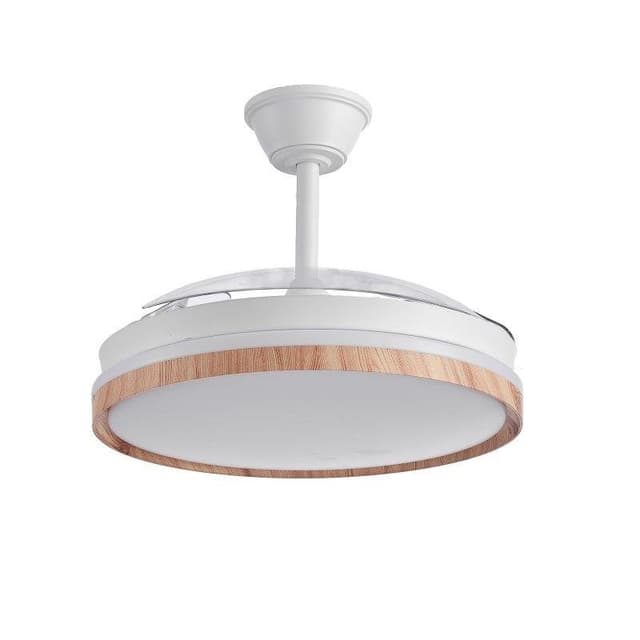 Detalle 2 de Ventilador de techo yoevu EOS Nature LED DC con 6 velocidades y aspas retráctiles