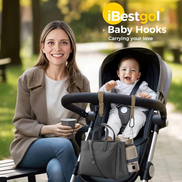 Detalle 2 de iBestgol Buggy Clips for Pram 2pc 🚼