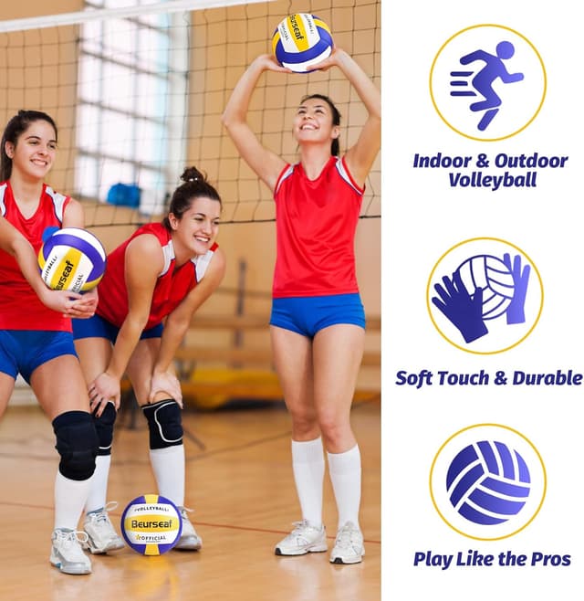Detalle 2 de Beurseaf Volleyball Größe 5 für Indoor & Outdoor