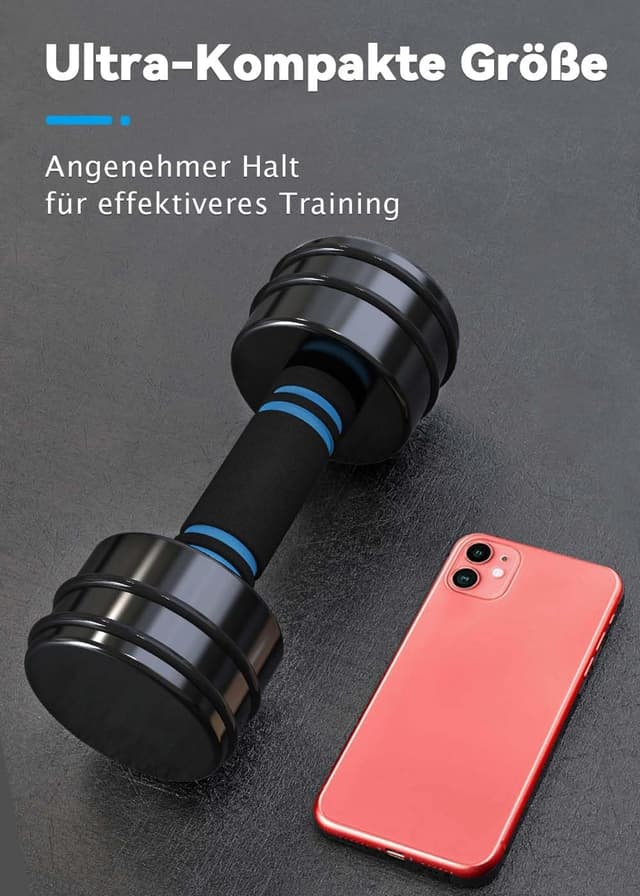 Detalle de Northdeer Steel Ultracompact Adjustable Chrome Dumbbells (2.5kg–25kg) with Foam Handles