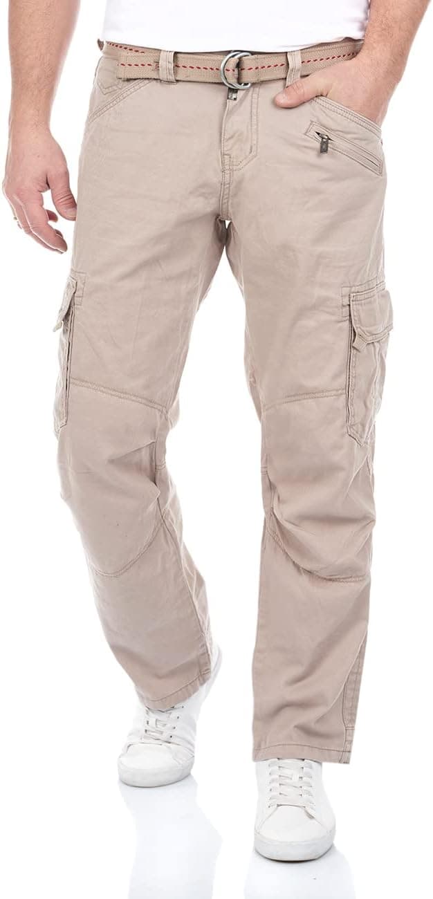 Thumbnail 6 de Timezone Cargohose Herren BenitoTZ mit Gürtel – Loose Fit in Beige, Grau & Khaki (z. B. Größen 29–40)