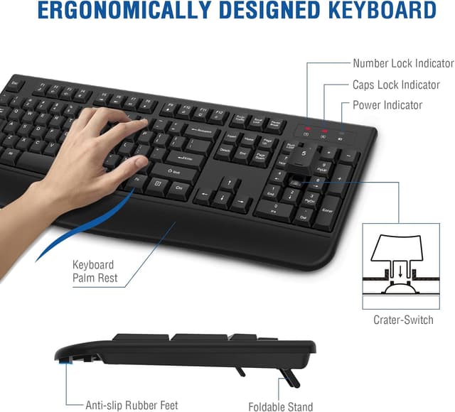 Thumbnail 3 de EDJO Wireless Keyboard Combo 2.4G