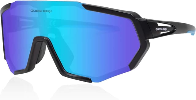 Detalle de Queshark Occhiali Veloci – occhiali da ciclismo uomo e donna con telaio TR90 e protezione UV400