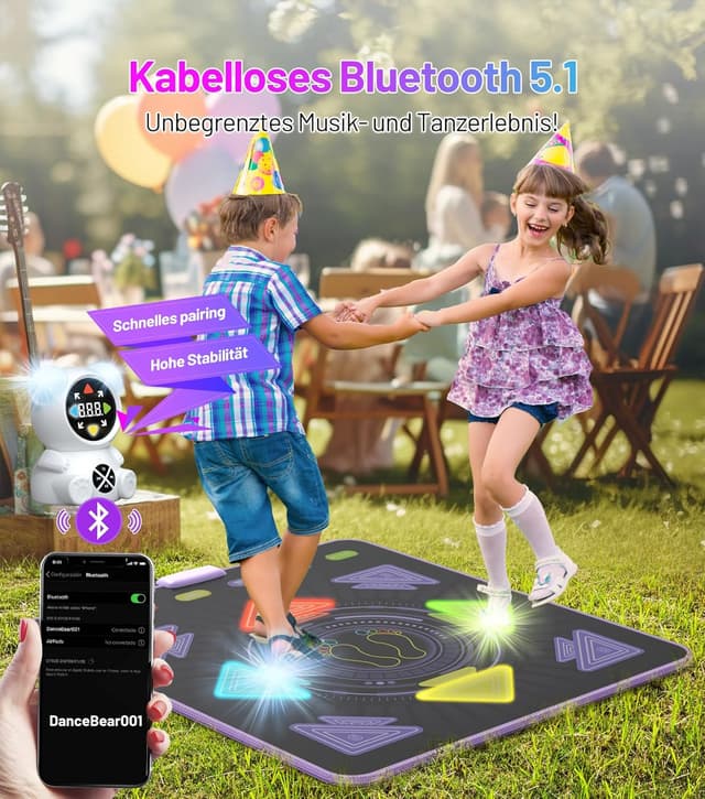 Detalle de FWFX Tanzmatte Kinder 3–12 Jahre mit Bluetooth