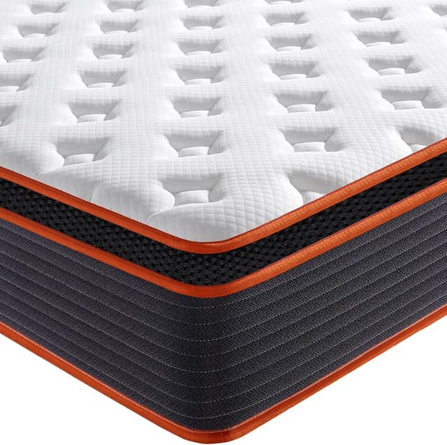 Detalle de SEZMOONSI 5FT King Size 10.6 Inch Hybrid Gel Memory Foam Mattress (7 Zone, Medium Firm)
