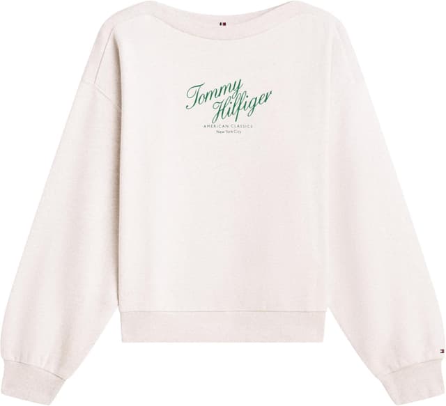 Detalle 1 de Tommy Hilfiger Modern Script Terry Sweatshirt Ww0ww47846 felpa pullover da donna