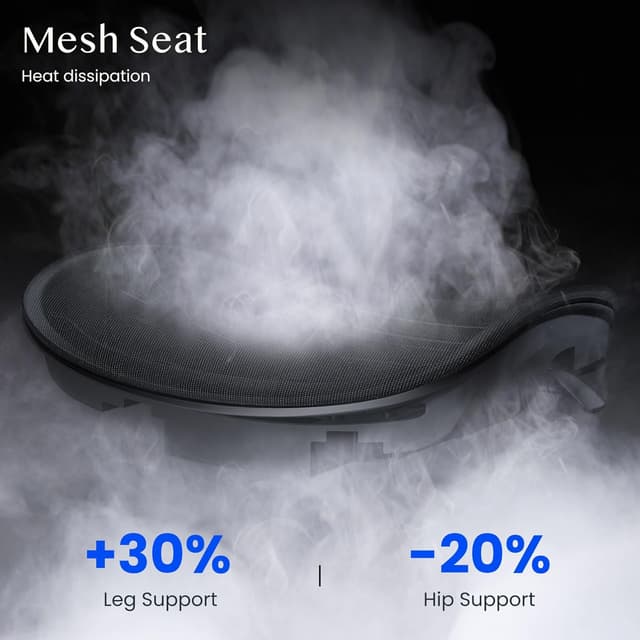 Detalle 2 de FLEXISPOT Sedia ergonomica da ufficio con supporto lombare Dual-Wing, poggiatesta e braccioli 3D (nero)