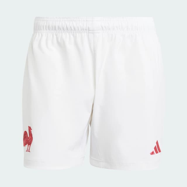 Detalle 2 de Pantalón corto primera equipación Francia Rugby Adidas (blanco)