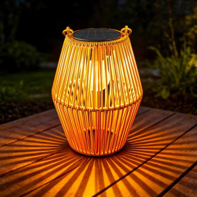 Detalle de Ollny Solar Lights Outdoor Garden Hanging Solar Lanterns (IP44) with Warm White LED