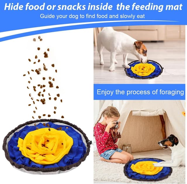 Detalle de AYESY Tappeto Olfattivo Cane da 48 cm, antiscivolo con coulisse per l’allenamento al fiuto