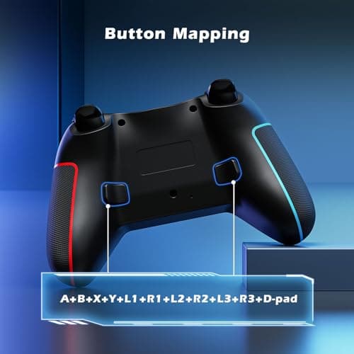 Detalle de LATEC Mando inalámbrico para Switch / Switch 2 con Hall, giroscopio 6 ejes, vibración ajustable y turbo