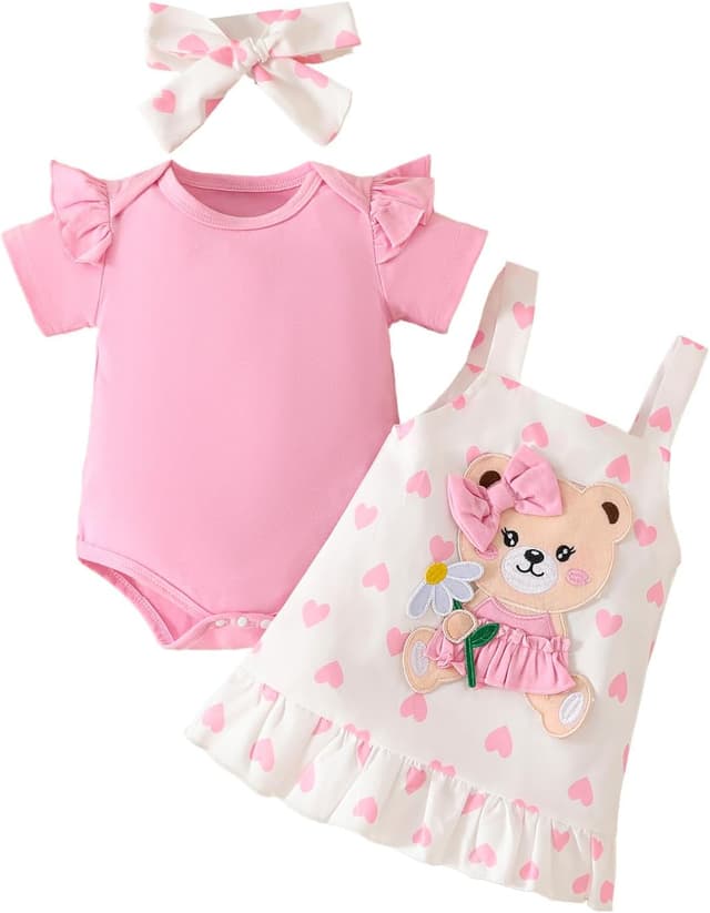 Thumbnail 6 de UUAISSO robe imprimée cœur bébé 0-18 mois ⚙