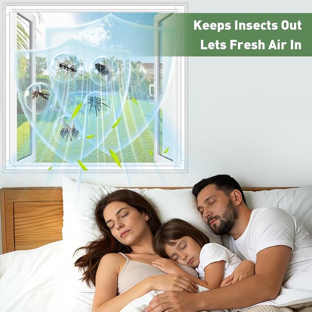 Detalle 2 de OWYR Adjustable Magnetic Fly Screen Window (DIY kit up to 150x180cm) with trim-to-fit fiberglass mesh