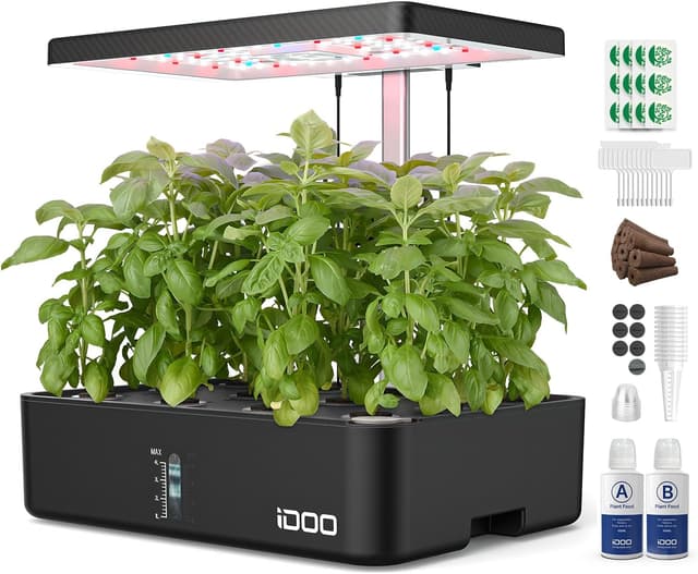 Imagen de iDOO Smart Garden con lámpara LED y temporizador 🌱 en OfertitasTOP