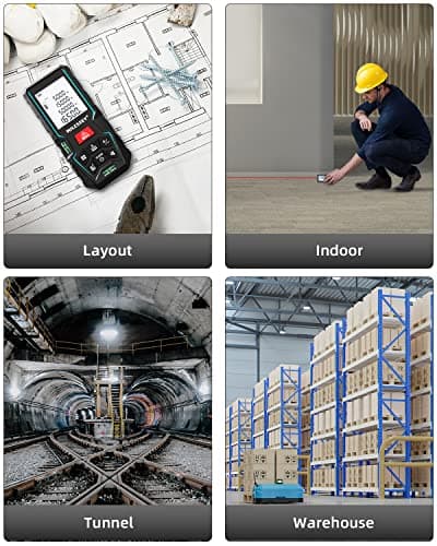 Thumbnail 7 de MiLESEEY Medidor Láser 50M D5T con 2 niveles de burbuja, medición de distancia/área/volumen y modo pitagórico