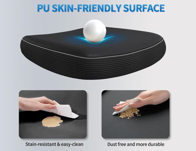 Detalle 2 de TRALT Ergonomic Office Chair with S-Curve High Back & Adjustable Lumbar Support (Black)