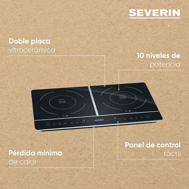 Thumbnail 2 de SEVERIN DK 1031 hornillo inducción doble 3.400 W
