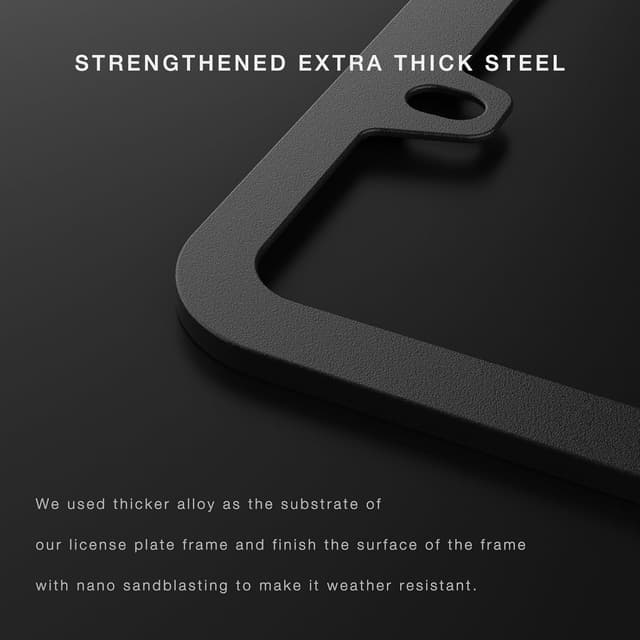 Thumbnail 6 de Black License Plate Frame car accessory