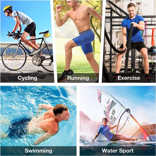 Detalle 2 de Runhit 3 Pack Compression Shorts for Men – Sports Base Layer Spandex Cycling Shorts