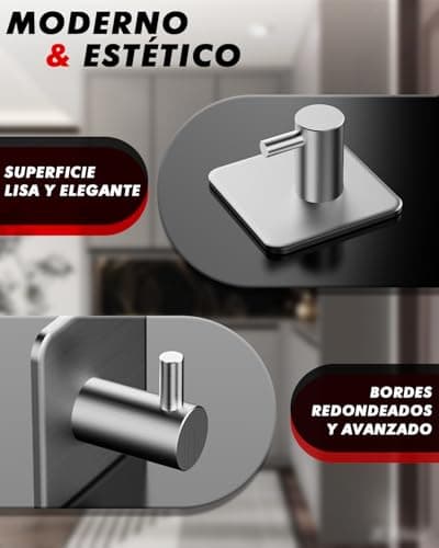 Thumbnail 7 de Auxmir Ganchos adhesivos para pared 6 piezas