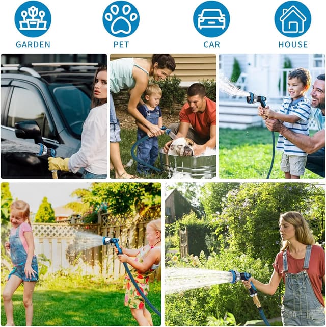Thumbnail 6 de GARDIFE Gartenschlauch 100FT/30M (3-fach erweiterbar) mit 10-Funktions-Sprühdüse und 3/4" Aluminiumzubehör