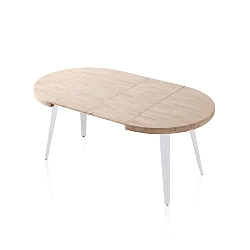 Thumbnail 6 de Berg 🌿 Mesa de Comedor Extensible Roble y Blanco