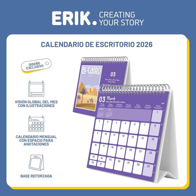 Thumbnail 2 de Grupo Erik Calendario sobremesa 2026 19,5 x 16,5 cm 🗓