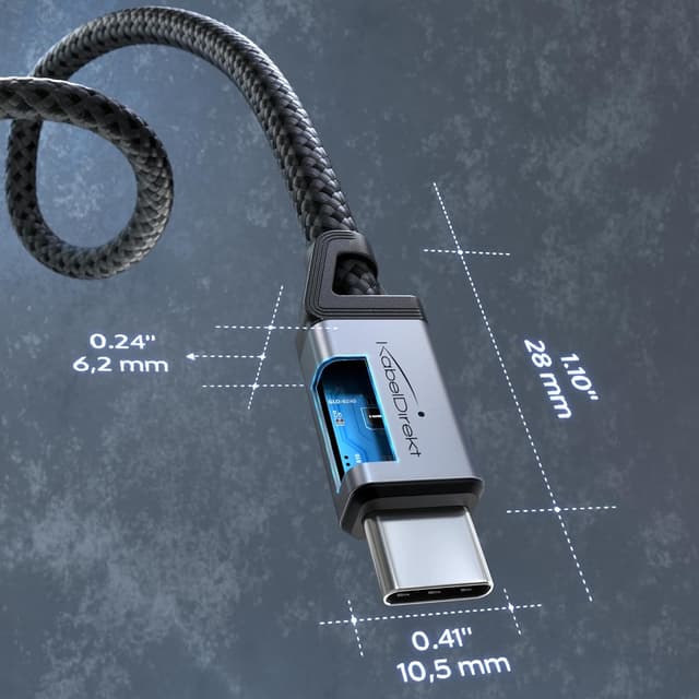 Thumbnail 2 de KabelDirekt USB C Kabel Schnellladen 60 W 0,6 m