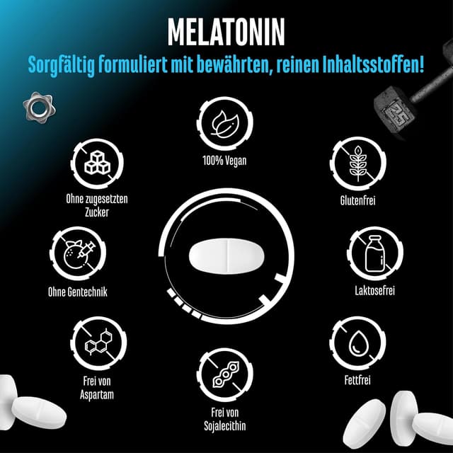 Detalle de GEN German Elite Nutrition Melatonin Time Release – 365 Lutschtabletten mit Zitronengeschmack (0,5 mg) und Sepismart® SR