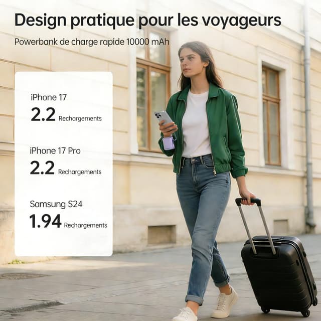 Detalle de Hichain Mini Powerbank USB-C 22,5 W 10000 mAh