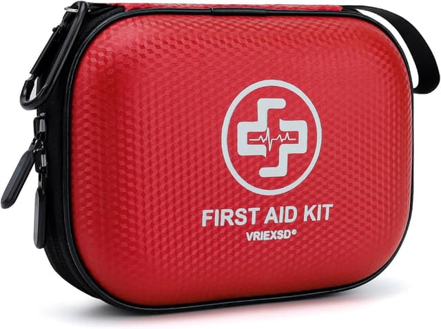 Detalle de Mini First Aid Kit (150-Piece) Waterproof Hard Case Essentials for Home, Car, Travel, Camping & More