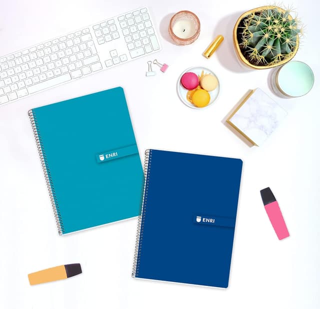 Thumbnail 4 de Enri Cuadernos A4 CuadrÃcula 4x4 Tapa Dura Pack 5 📓