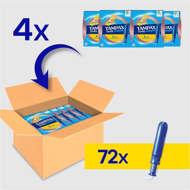 Thumbnail 1 de Tampax Pearl Compak Regular 72 tampones