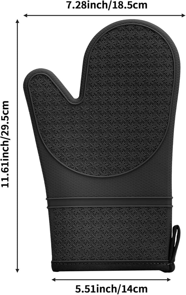 Detalle 2 de MEETOZ Silicone Oven Mitts, 600° heat