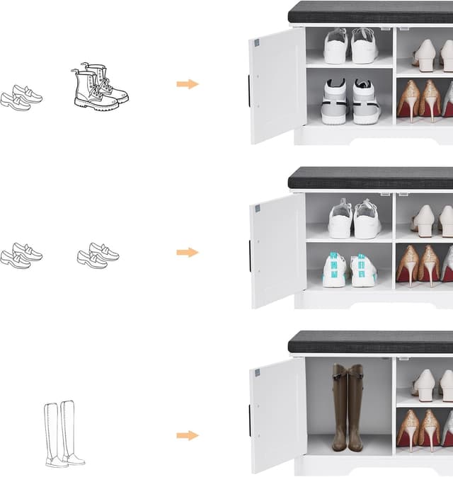 Detalle 2 de HOMSHO 2-Tier Storage Bench 27.6