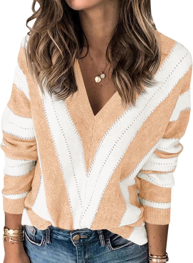 Thumbnail 5 de Fisoew Damen Oversized V-Ausschnitt