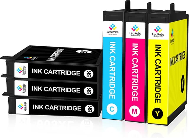 Detalle de LeciRoba 603XL multipack compatibile con Epson 603 / 603XL (3BK+CMY, 60) per XP 3100, XP 3150, WF 2810 e altri