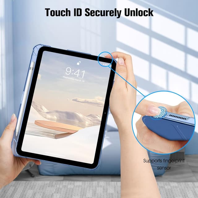 Thumbnail 6 de Fintie Hülle für iPad A16 (11. Generation, 2025) & iPad 10 (10,9 Zoll, 2022) mit Stifthalter – ultradünn, Navy