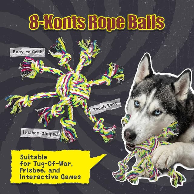 Detalle 2 de GASAPET dog rope toys 9PCS for chewers