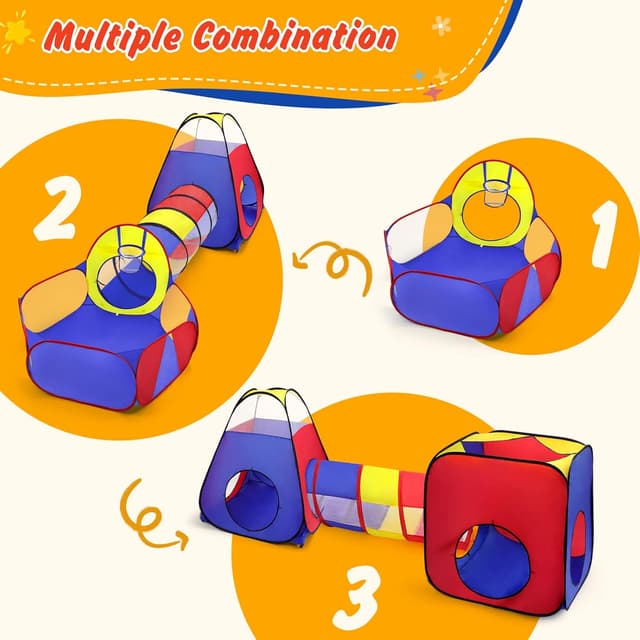 Detalle de Opret 5-in-1 pop up play tent 190T