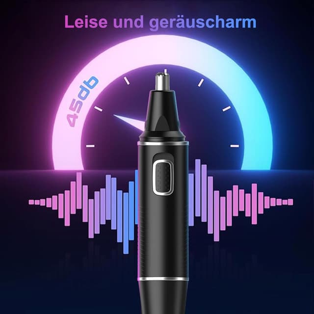 Detalle de NUMIFUN Nasenhaartrimmer Herren 2-in-1: Nasenhaarentferner & Ohrhaarschneider, USB wiederaufladbar, IPX7