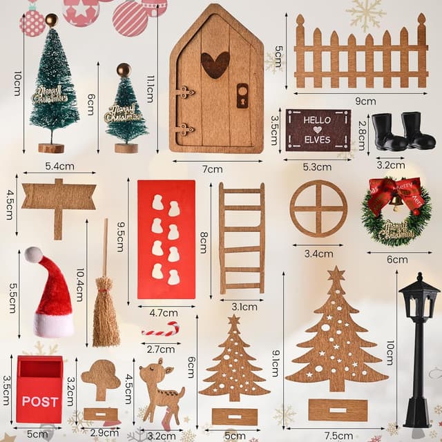 Thumbnail 1 de JOYSAL Wichteltür Zubehör Set 24 Teile 🎄