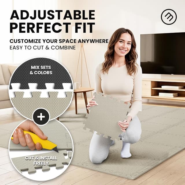 Thumbnail 3 de Interlocking Soft Foam Floor Mat 18 Pieces 🏋️♀
