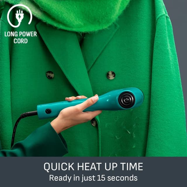 Detalle de Tefal Pure Pop Slim DT2024 handheld clothes steamer (70ml tank, no ironing board needed)