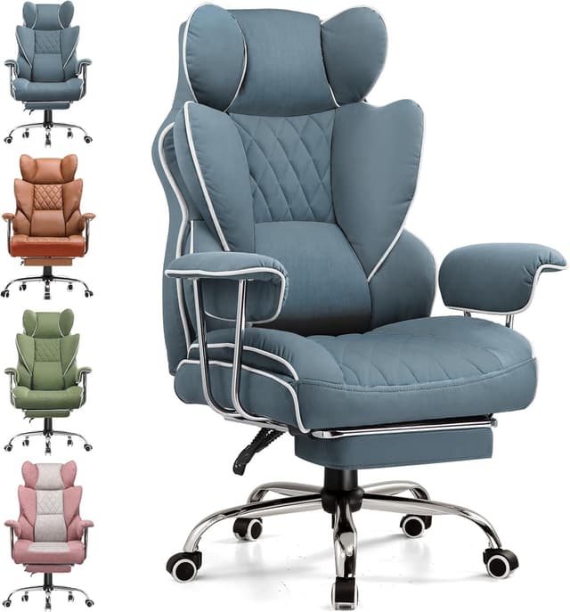 Detalle de GTPLAYER Sedia Gaming Ergonomica reclinabile con poggiapiedi, schienale regolabile e supporto lombare