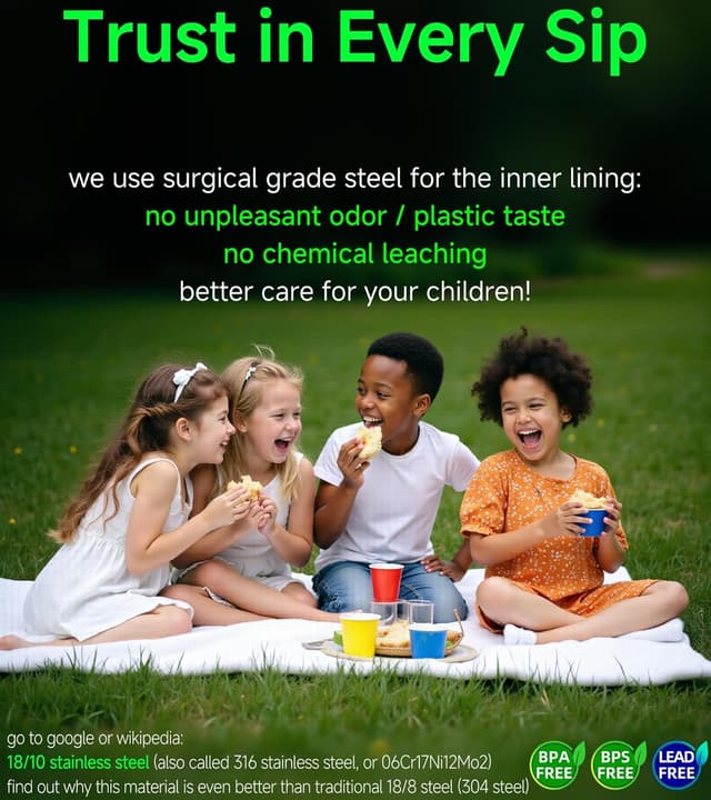 Detalle de MYFOREST 400ml Kids Insulated Water Bottle with Soft Sipper (Football) and Name Spot